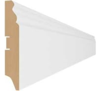 Напольный плинтус STELLA 100E МДФ, 2000x100x16 мм, белый, в упаковке 12 шт. ЦБ-00004406