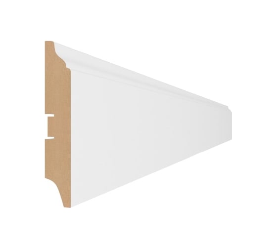 Напольный плинтус STELLA 100B МДФ, 2000x100x16 мм, белый, в упаковке 12 шт. ЦБ-00004402