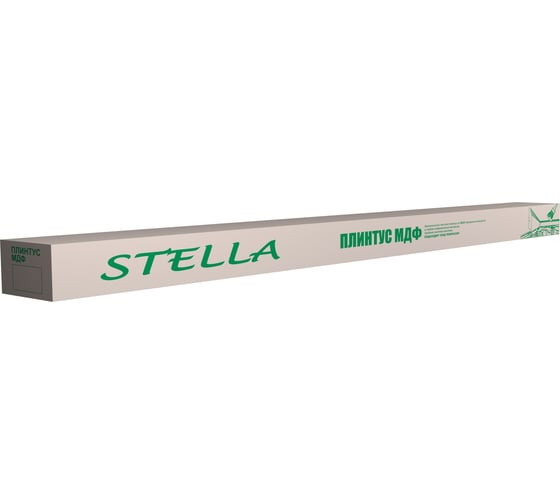 Напольный плинтус STELLA 100B МДФ, 2000x100x16 мм, белый, в упаковке 12 шт. ЦБ-00004402