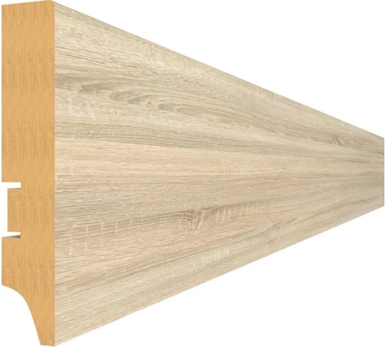 Напольный плинтус STELLA 100А МДФ, 2000x100x16 мм, Дуб Сонома, в упаковке 12 шт. ЦБ-00004428