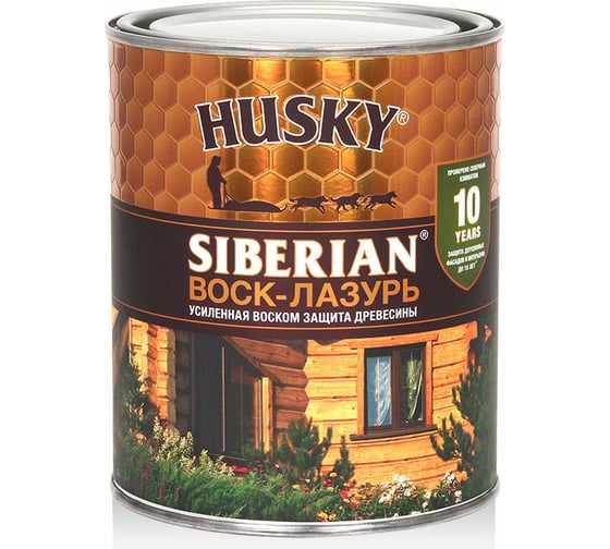 Воск-Лазурь HUSKY SIBERIAN оливковый 0,9 л 29991