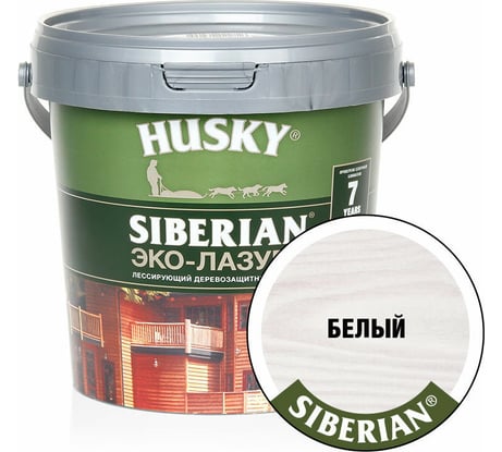 Эко-лазурь HUSKY белый 0,9 л 25166
