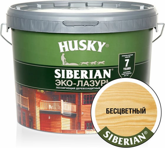 Эко-лазурь HUSKY бесцветный 9 л 25219