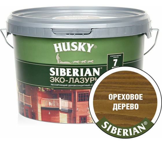 Эко-лазурь HUSKY ореховое дерево 2,5 л 25201 1