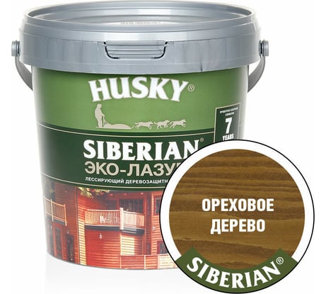 Эко-лазурь HUSKY ореховое дерево 0,9 л 25178