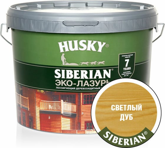Эко-лазурь HUSKY светлый дуб 9 л 25225 1