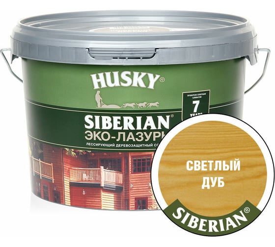Эко-лазурь HUSKY светлый дуб 2,5 л 25202 1