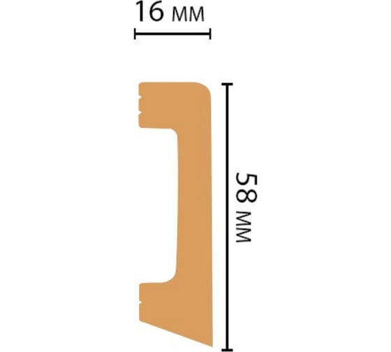 Плинтус напольный Decomaster D234-16ДМ 58x16x2400 мм D234-16 ДМ