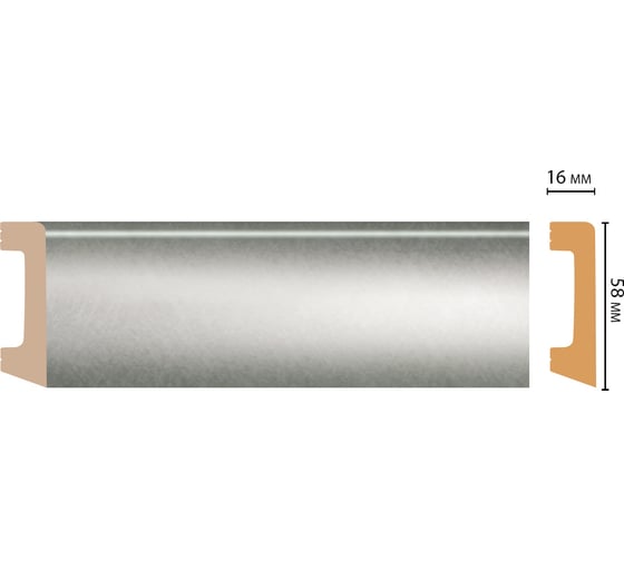 Плинтус напольный Decomaster D234-375ДМ 58x16x2400 мм D234-375 ДМ