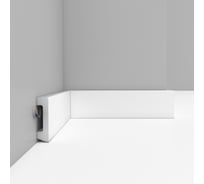 Плинтус напольный Decomaster D234-115ДМ 58x16x2400 мм белый матовый D234-115 ДМ