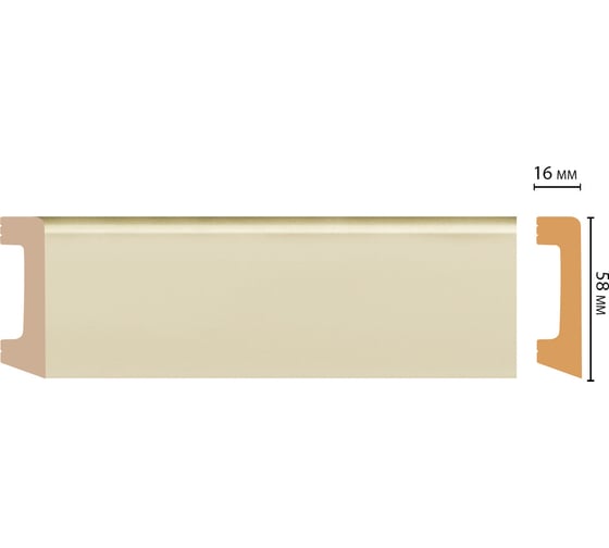 Плинтус напольный Decomaster D234-61ДМ 58x16x2400 мм D234-61 ДМ