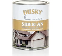 Краска для дерева акриловая белая HUSKY SIBERIAN 0,9 л База А 28045