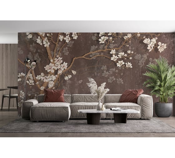 Фотообои флизелиновые PRIMAVERA Птицы на ветвях PV-1175-P3
