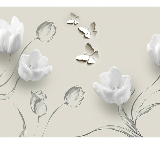 Фотообои флизелиновые PRIMAVERA Тюльпаны 3D PV-1170-P3