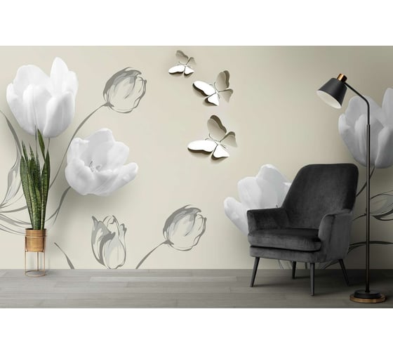 Фотообои флизелиновые PRIMAVERA Тюльпаны 3D PV-1170-P3