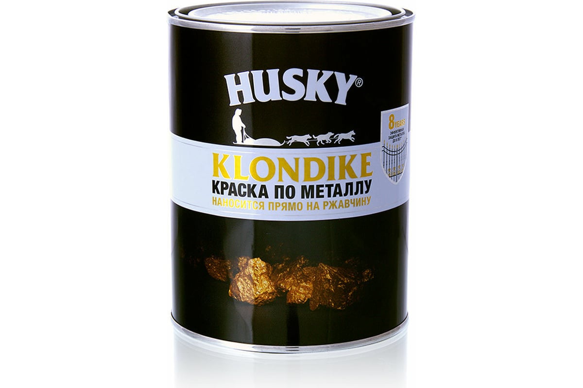 Краска по металлу глянцевая темно-синяя HUSKY Klondike 0,9 л 26167 .