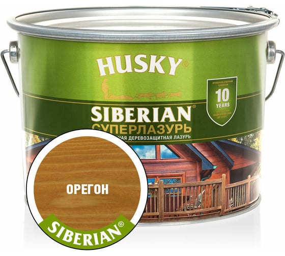 Суперлазурь HUSKY Siberian орегон 9 л 30325