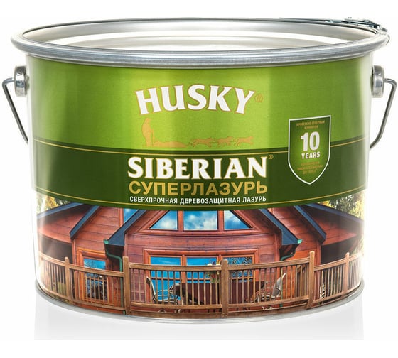 Суперлазурь HUSKY Siberian ореховое дерево 9 л 30326