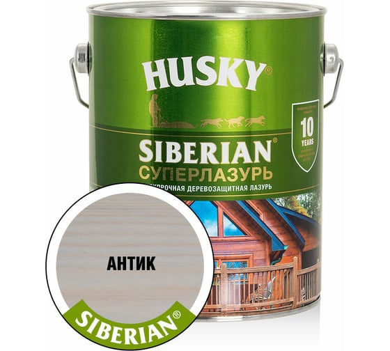 Суперлазурь HUSKY Siberian Антик 2,7 л 30296 1