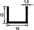 Профиль ГОСТ Швеллер Лука 13x16x13x1,5 мм, 2,0 м, Без окраса УТ000002476 2