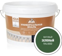 Эмаль универсальная акриловая матовая ЭКСПЕРТ зеленый RAL 6002 2,5 кг 29090