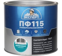 Эмаль ЭКСПЕРТ ПФ-115, глянцевая, бирюзовая, 1.8 кг 28387