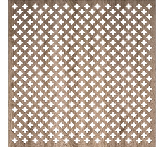 Потолочная плита STELLA Готико МДФ, перфорация, 595x595 мм, Дуб Винтаж, упаковка 14 шт. ЦБ-00004786 1
