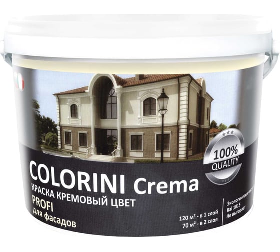 Краска для фасадов Colorini Profi Crema 12,6 кг КОЛКРЕМ126