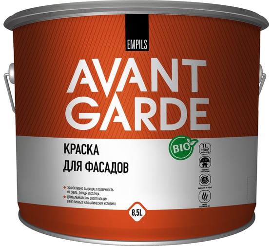 Фасадная краска Avantgarde база А белая 8.5 л, 11.6 кг 77687