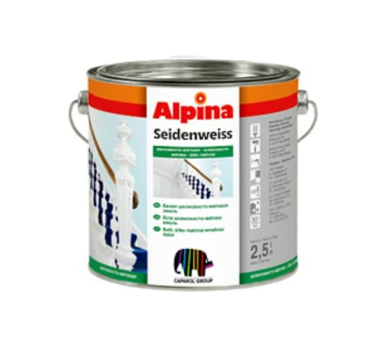 Эмаль Caparol Alpina Seidenweiss