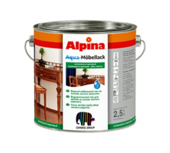 Мебельный лак Caparol Alpina Aqua Moebellack 1