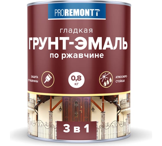 Грунт-эмаль Proremontt 3 в 1 голубая, 0.8 кг Лк-00012397 1