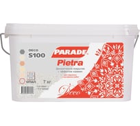 Декоративное покрытие PARADE DECO Pietra S100 с эффектом камня, опал, 7 кг 90003181511