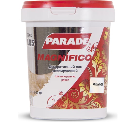 Декоративный лак PARADE DECO Magnifico L85 жемчуг, 0.9 л 90003371461