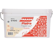 Декоративное покрытие PARADE DECO Pietra S100 с эффектом камня, коралл, 7 кг 90003181513