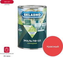 Эмаль ПРЕСТИЖ Skladno ПФ-115 красная, 0.8 кг 234714