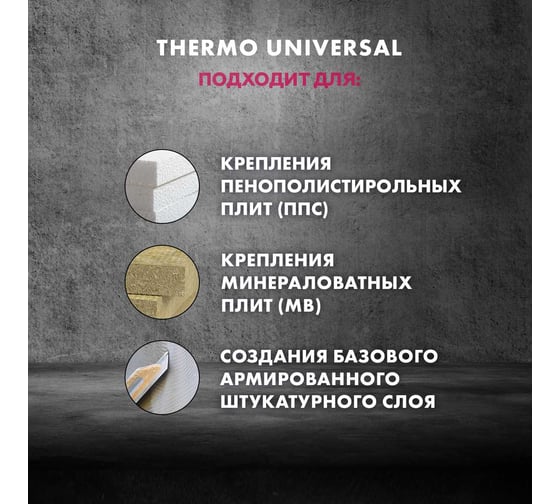 Штукатурно-клеевая смесь Церезит Thermo Universal 25 кг 1804804