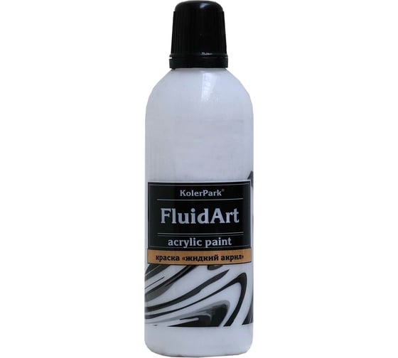 Краска декоративная Palizh Koler Park Fluid Art жидкий акрил серебро 80 мл 8 КР.320-0,08 11607116