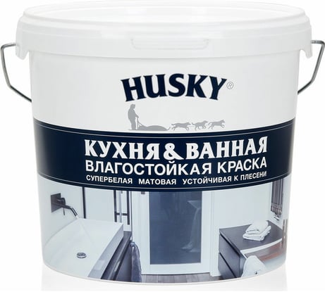 Краска для кухонь и ванных комнат HUSKY 5 л 32504