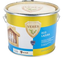 Декоративная пропитка для дерева VERES Эко №12 белый, 6 л 43113