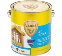 Декоративная пропитка для дерева VERES Эко №12 белый, 2.5 л 43101