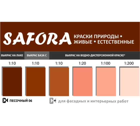 Колеровочная паста SAFORA песочный 100 мл 06