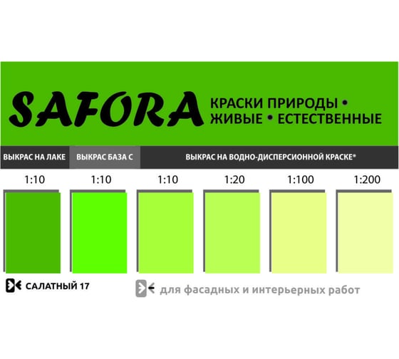 Колеровочная паста SAFORA салатный 100 мл 17