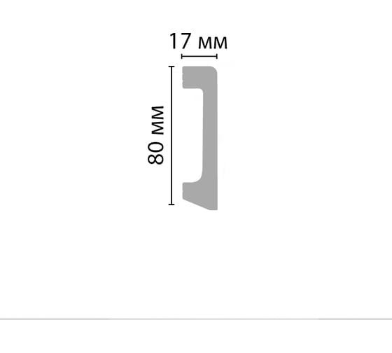Плинтус напольный Decomaster D235-194ДМ 80x17x2400 мм D235-194 ДМ