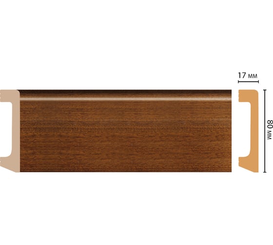 Плинтус напольный Decomaster D235-75/20 ДМ 80x17x2400 мм D235-75 ДМ