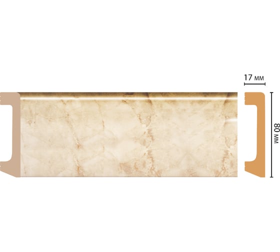 Плинтус напольный Decomaster 80x17x2400 мм D235-80 ДМ