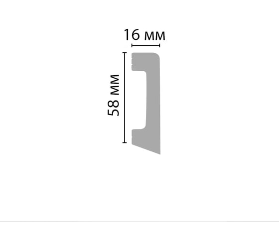 Плинтус напольный Decomaster D234-73ДМ 58x16x2400 мм D234-73 ДМ