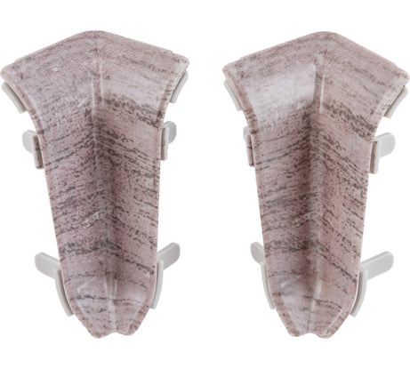 Угол внутренний для плинтуса Волшебная палочка ПВХ 58 мм, 2 шт, цвет 5804 УТ000072764