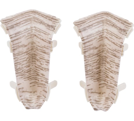 Угол внутренний для плинтуса Волшебная палочка ПВХ 58 мм, 2 шт, цвет 5802 УТ000072756