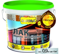 Лак для дерева с антисептиком полуглянцевый SAFORA 0.9 л 020